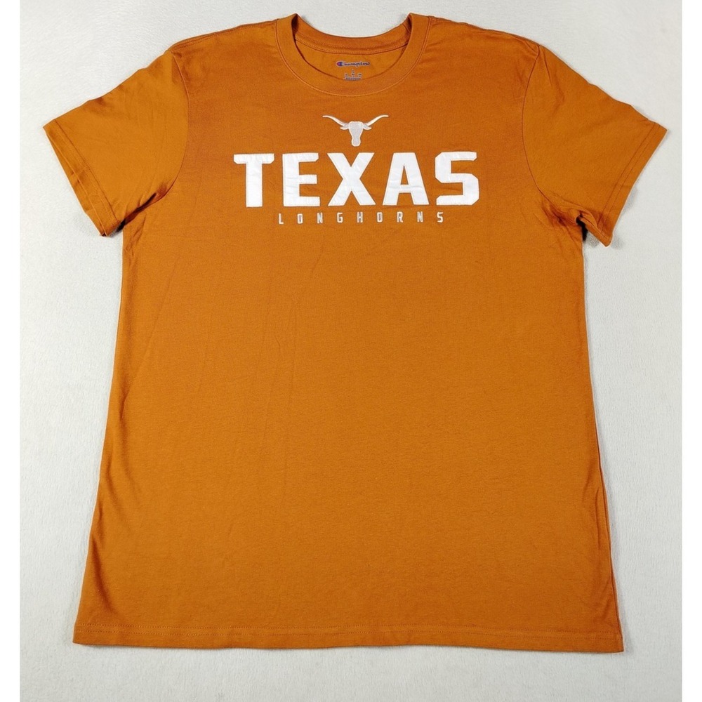 Texas Longhorns Shirt Mens Large Orange NCAA Football Champion Graphic Tee